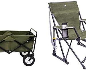 Mac Sports Folding Steel Frame Garden Utility Wagon Cart for Easy Transportation - Durable, Versatile, Perfect for Outdo