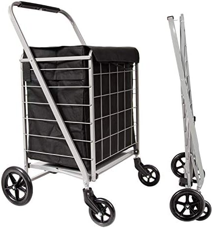 MacSports Heavy Duty Rolling Cart | 250 lbs Capacity | Foldable Design for Indoor Use | Ideal for Storage & Organization