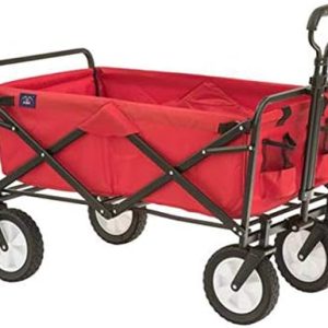 Mac Sports Heavy Duty Collapsible Folding Wagon | 150 lb Capacity | Outdoor Camping & Garden Utility | Durable Steel Fra